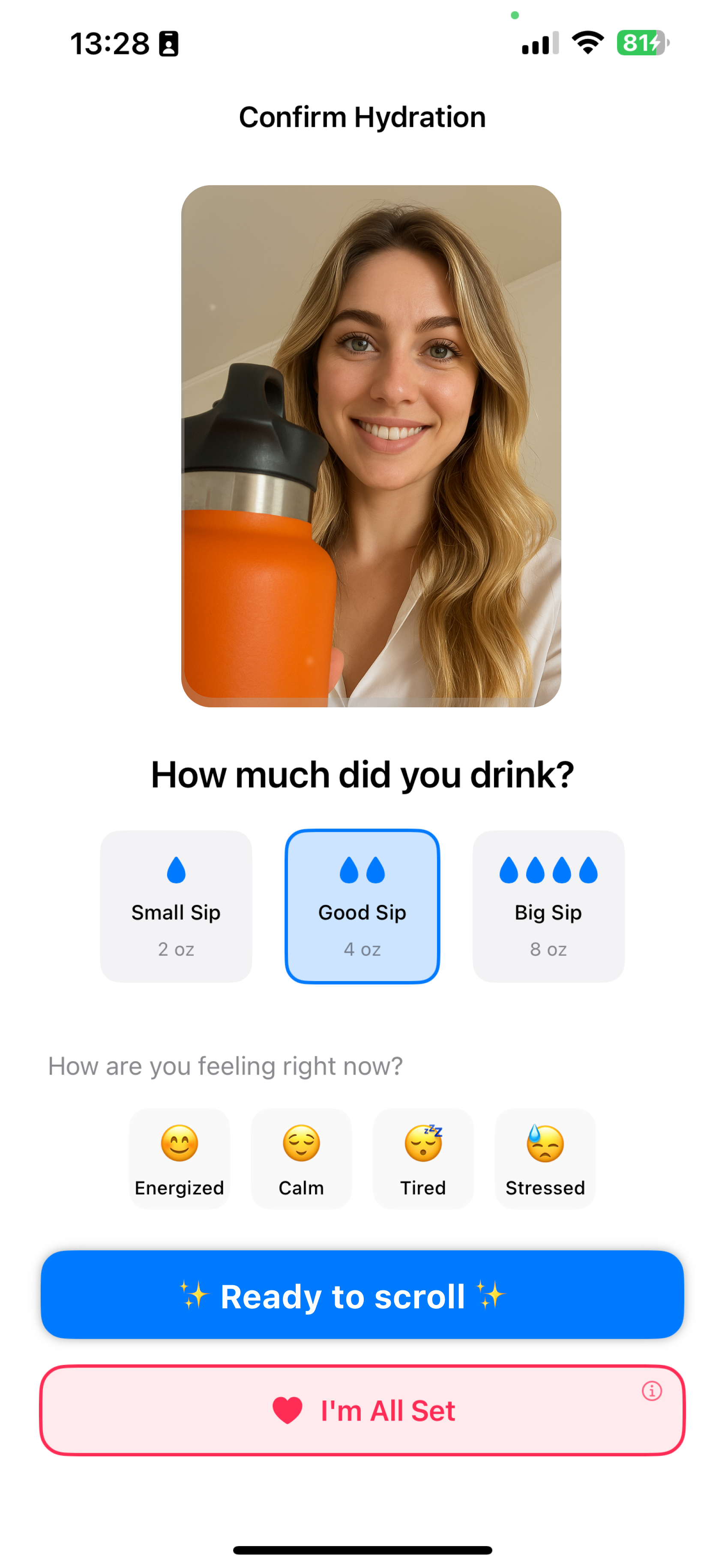 Camera interface with sip selection