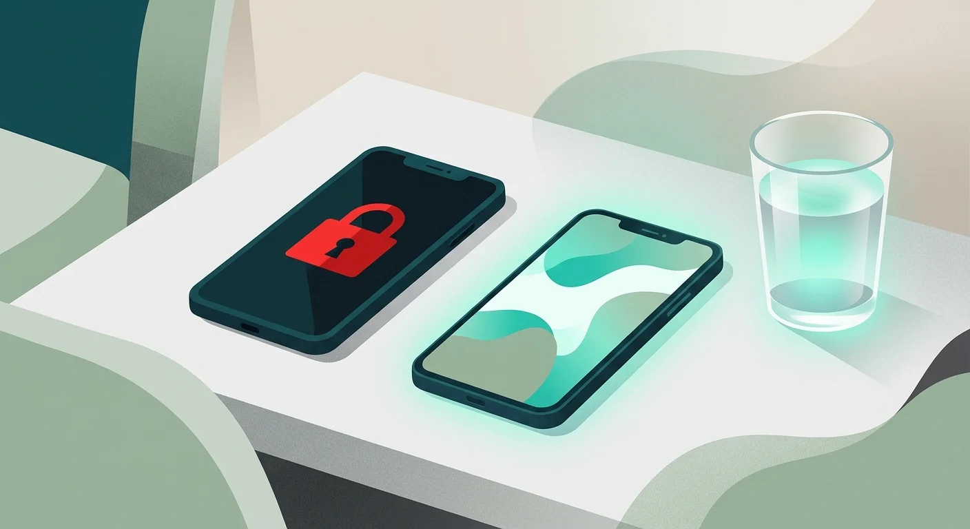 Two iPhone screens side by side showing different approaches to screen time management — Opal app alternative comparison